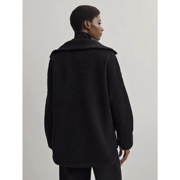 Varley Donley Fleece Jacket Black Oversized Full Zip High Neck Womens Size Large - Picture 11 of 16